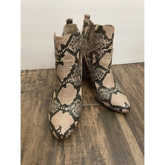Steve Madden Size 8 Rookie Bootie Boots Snakeskin Animal Print - Picture 2 of 13
